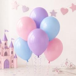 Pastel Blue, Lavender, & Pink Latex Balloons - 30pk